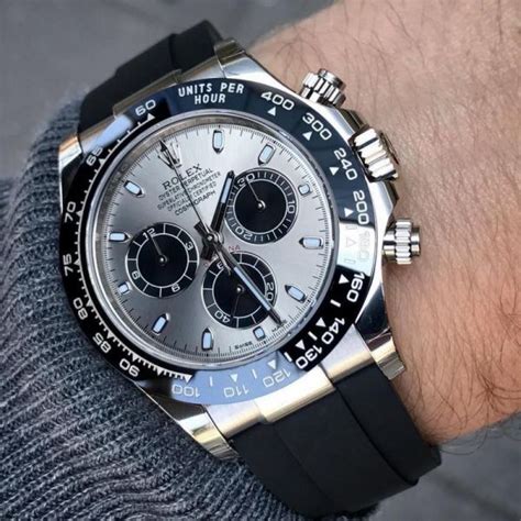 rolex daytona cinturino nero|cinturino rolex daytona.